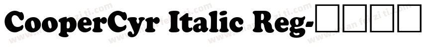 CooperCyr Italic Reg字体转换